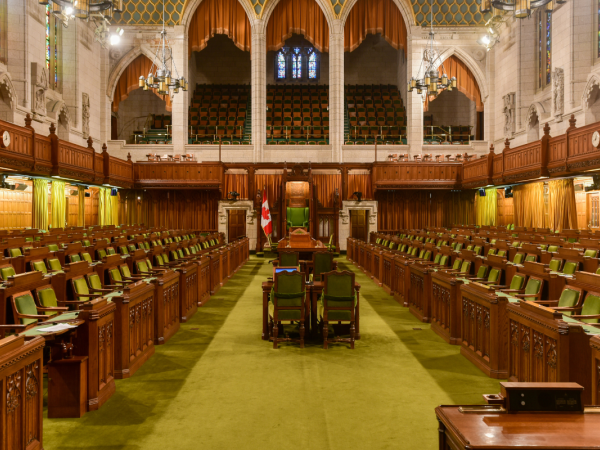 Inside of the house of commons