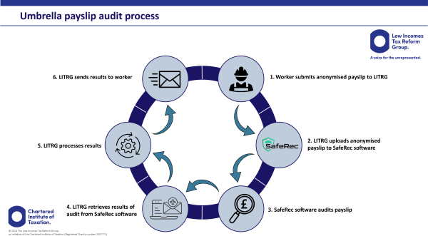 Umbrella payslip audit process steps 1-6